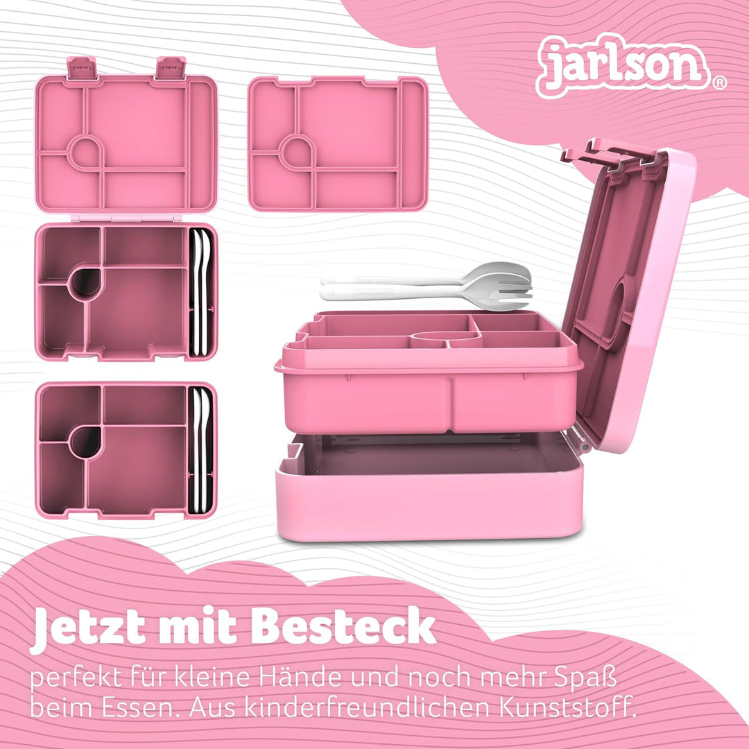 Jarlson® Brotdose Kinder mit Fächern | Lunchbox BPA frei | Bento Box auslaufsicher | Snackbox | Jaus
