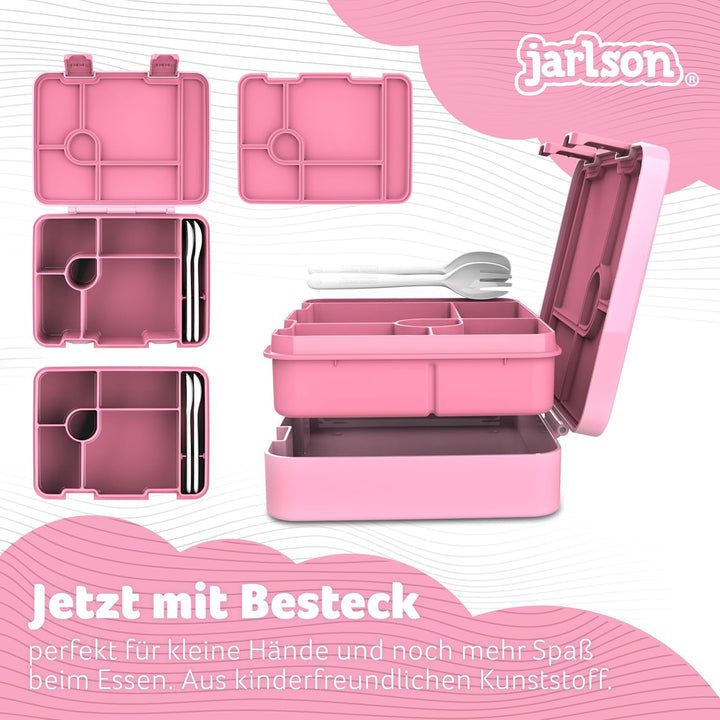 Jarlson® Brotdose Kinder mit Fächern | Lunchbox BPA frei | Bento Box auslaufsicher | Snackbox | Jaus