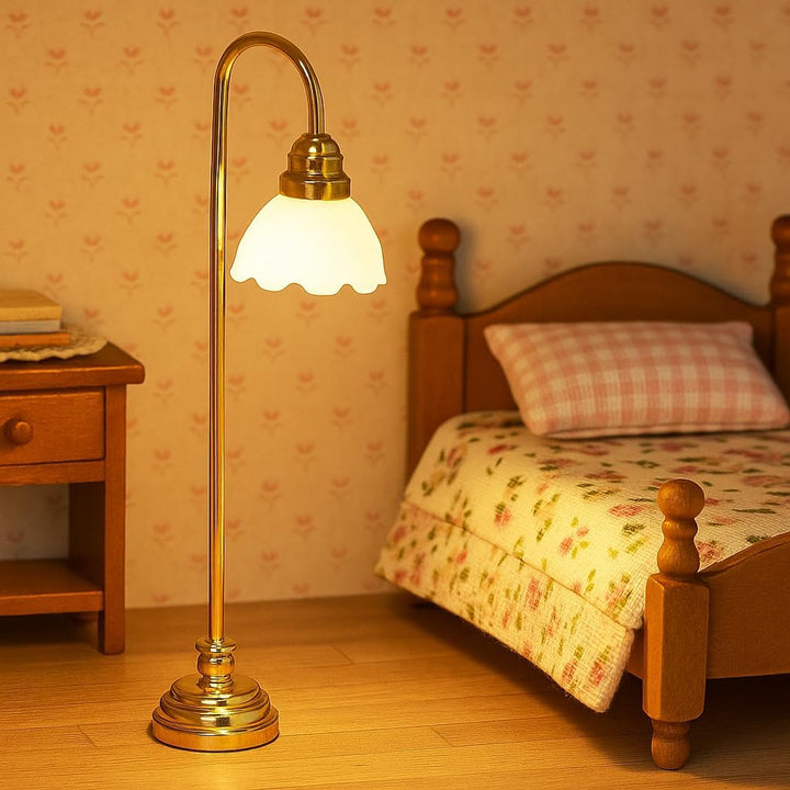 RiToEasysports Puppenhaus-Stehlampe Im Massstab 1:12, Miniatur-Puppenhaus-Dekor-Mini-Lampe für Puppe