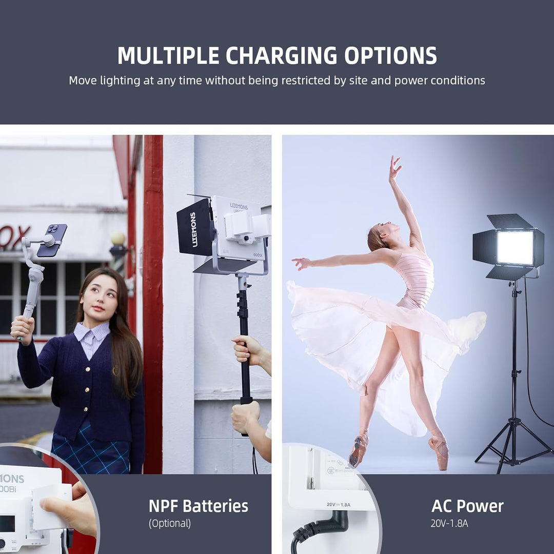 GODOX LITEMONS LP400Bi LED Video Light, Fotografie Zubehör, CCT Zweifarbige Temperatur 2800K-6500K 3