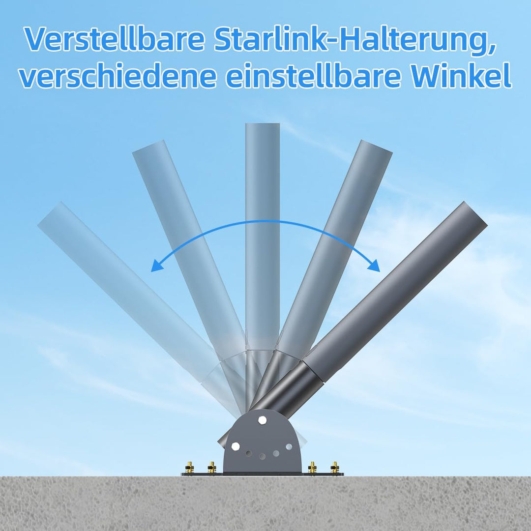 Starlink Kurzwandhalterung, Starlink Pfostenhalterung, Starlink Dach-Wandmontage-Set, Verstellbares