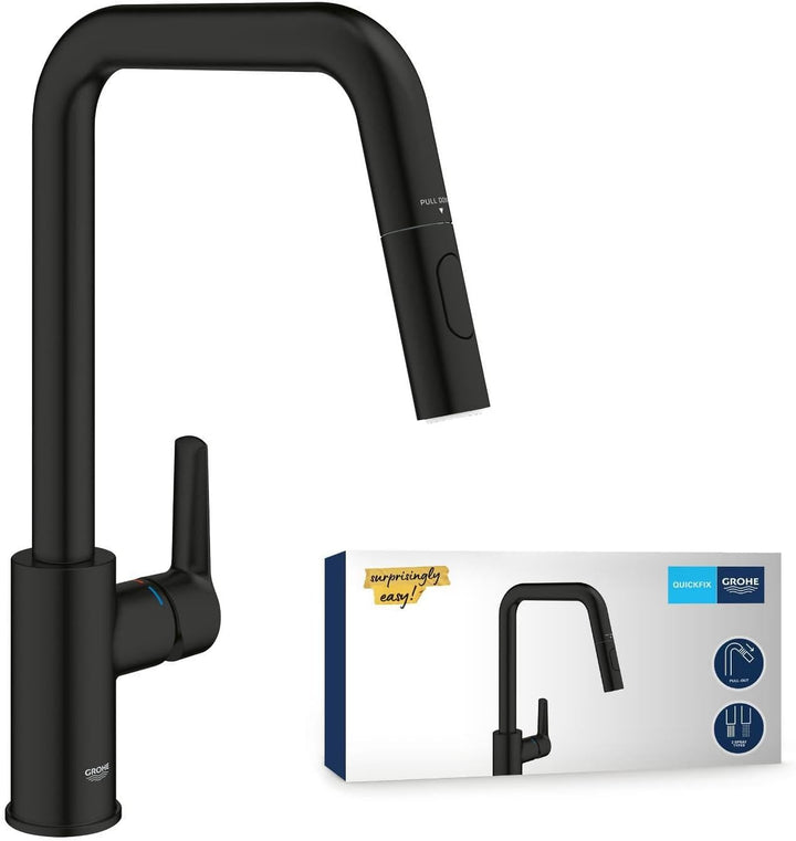 GROHE Start - Einhand- Spültischarmatur (hoher Auslauf, Schwenkbereich 360°, herausziehbare Dual Spü