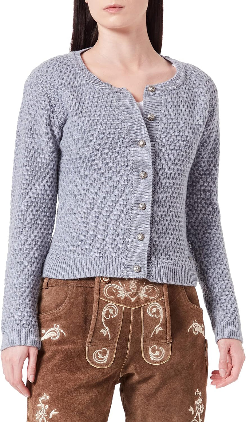 Stockerpoint Damen Jacke Juliette Strickjacke 34 Kiesel, 34 Kiesel