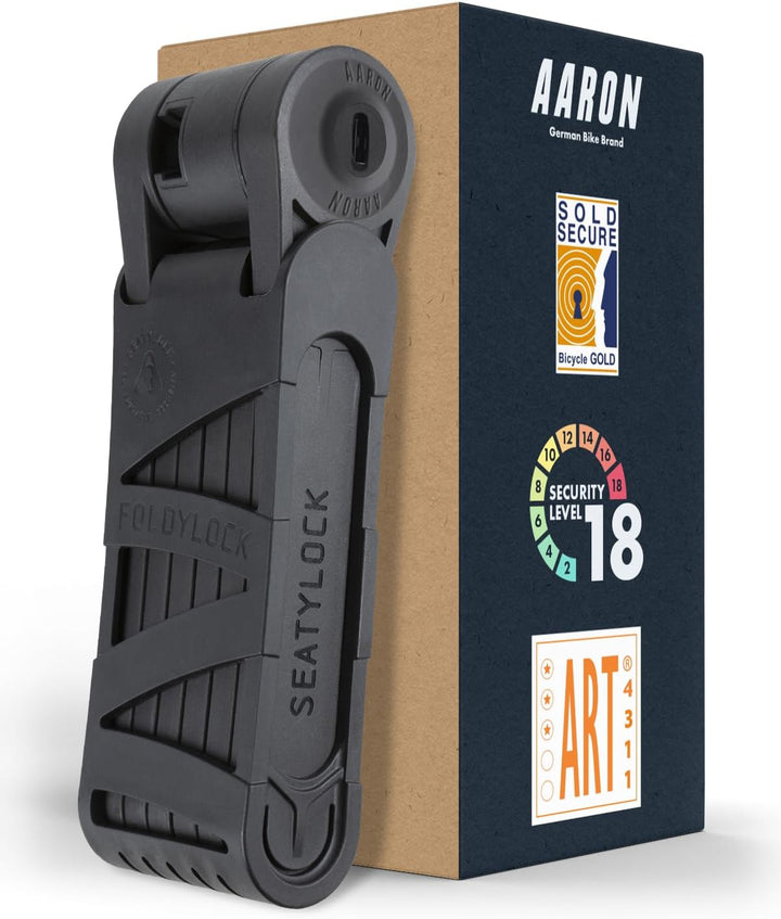 AARON Premium Fahrradschloss - sicheres Faltschloss Stufe 18, patentiertes Hochsicherheitsschloss mi