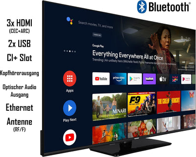 TELEFUNKEN XU50AN754M 50 Zoll Fernseher/Android Smart TV (4K Ultra HD, HDR Dolby Vision, Triple-Tune