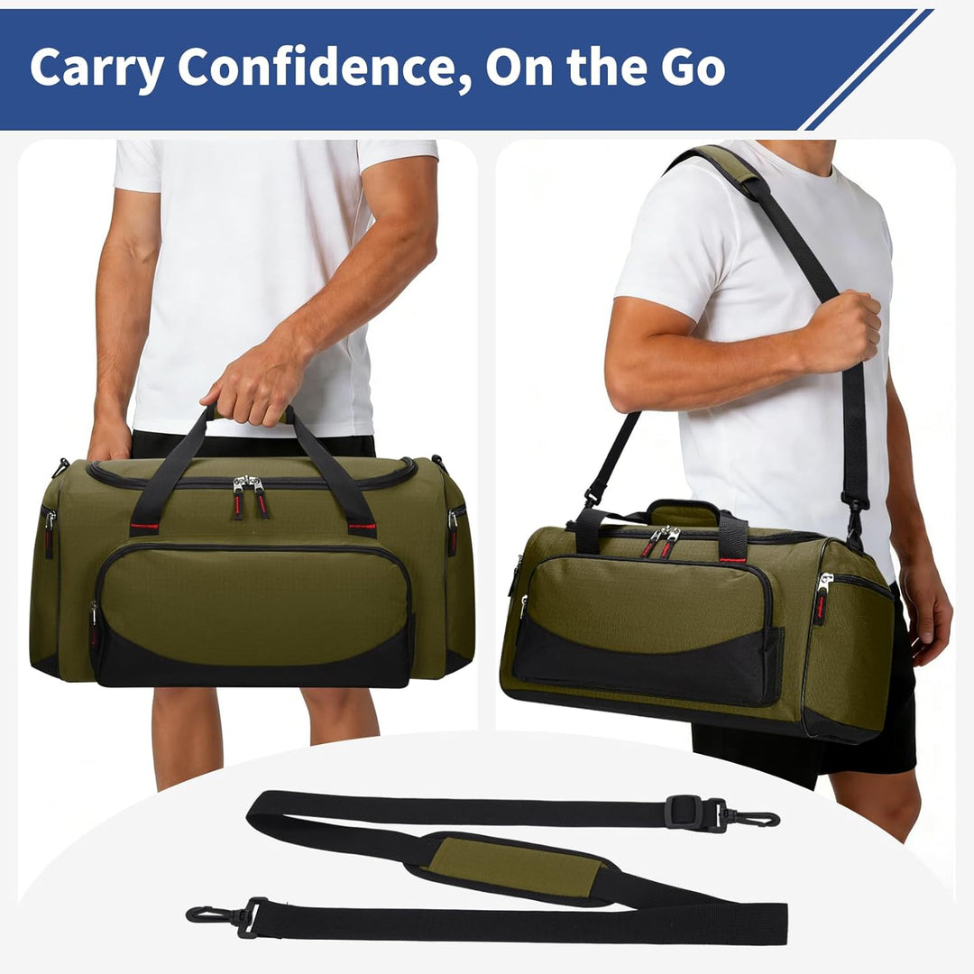 45L Sporttasche Reisetasche mit Seitentaschen - Weekender Gym Tasche Trainingstasche für Sport Fitne