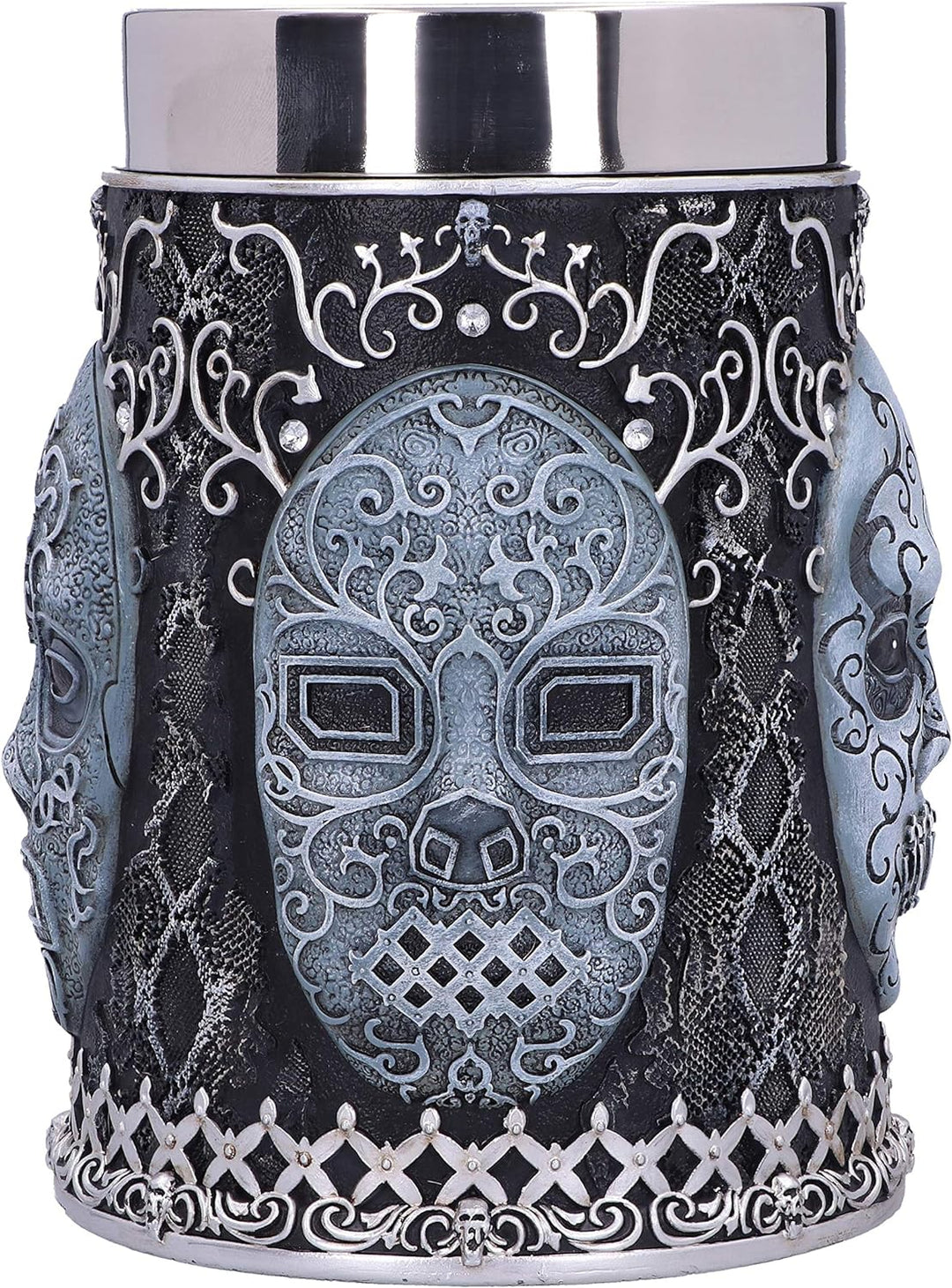 Nemesis Now Collectable Tankard Harry Potter Death Eater Maske Voldemort Sammelkrug, Kunstharz, schw