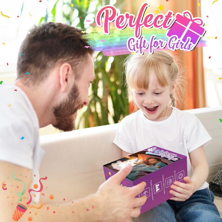 HappyGoLucky DIY Einhorn Nachtlicht Bastelset für Kinder – Einhorn Geschenke für Mädchen, Kinder Spi