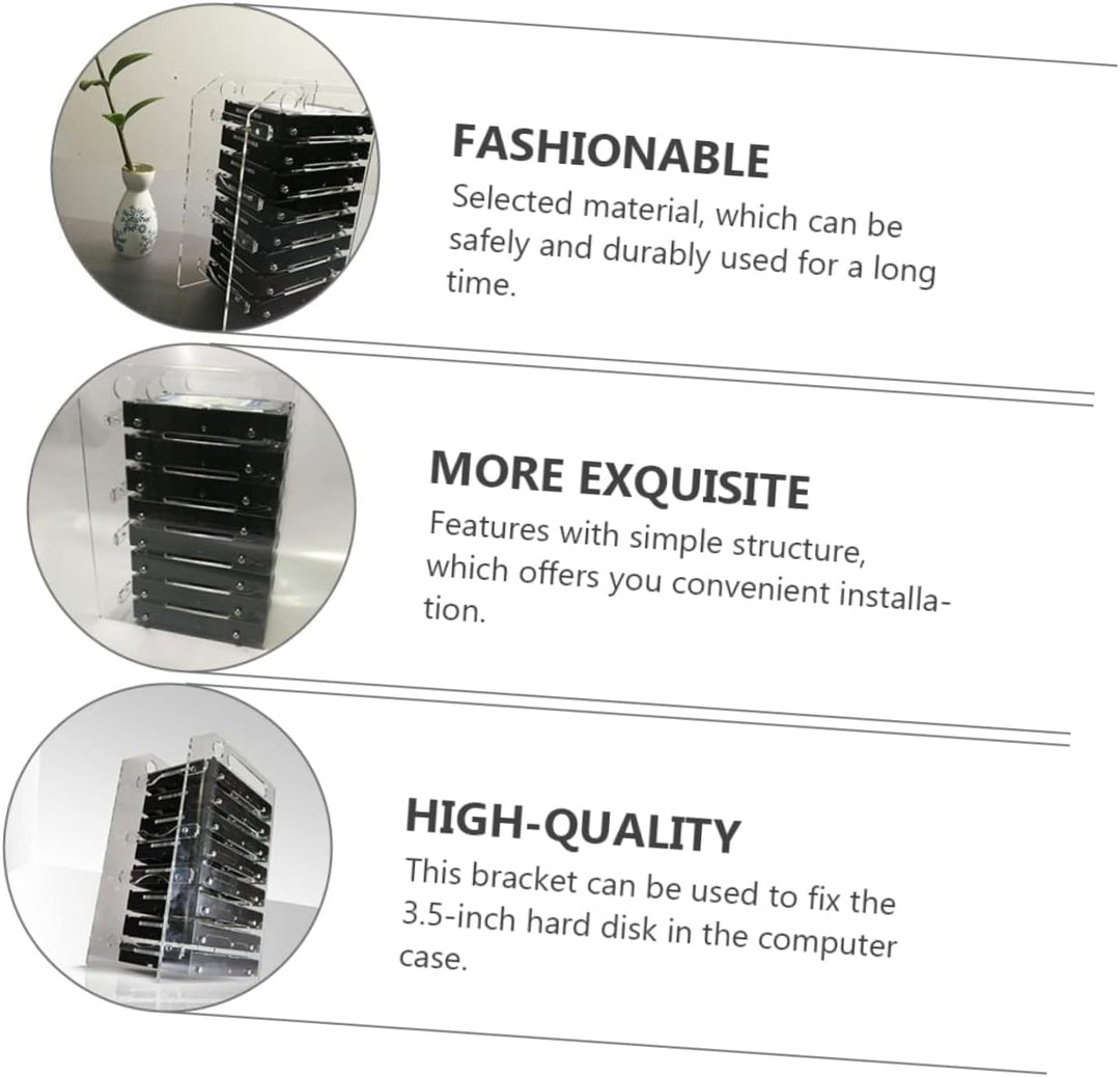 1 Set HDD-Regal Externes Festplattengehäuse DIY-Festplatten-Rack Festplatten- -Tablett Desktop-Compu