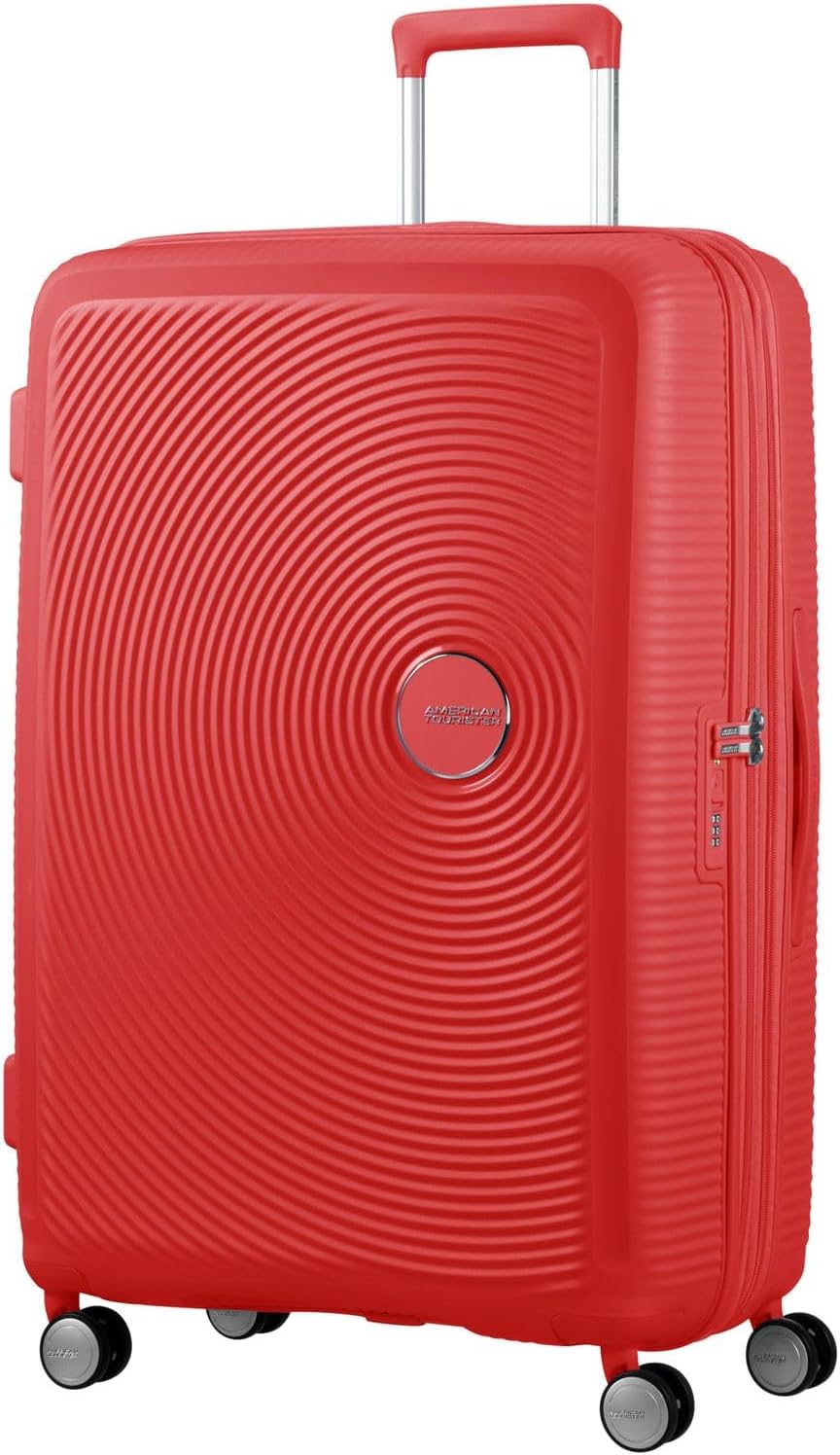 American Tourister Soundbox - Spinner L Erweiterbar Koffer, 77 cm, 110 L, Coral Red Rot (Coral Red)
