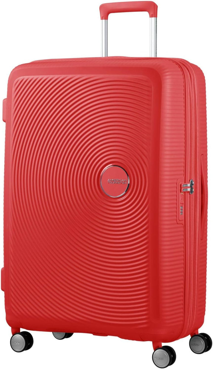 American Tourister Soundbox - Spinner L Erweiterbar Koffer, 77 cm, 110 L, Coral Red Rot (Coral Red)