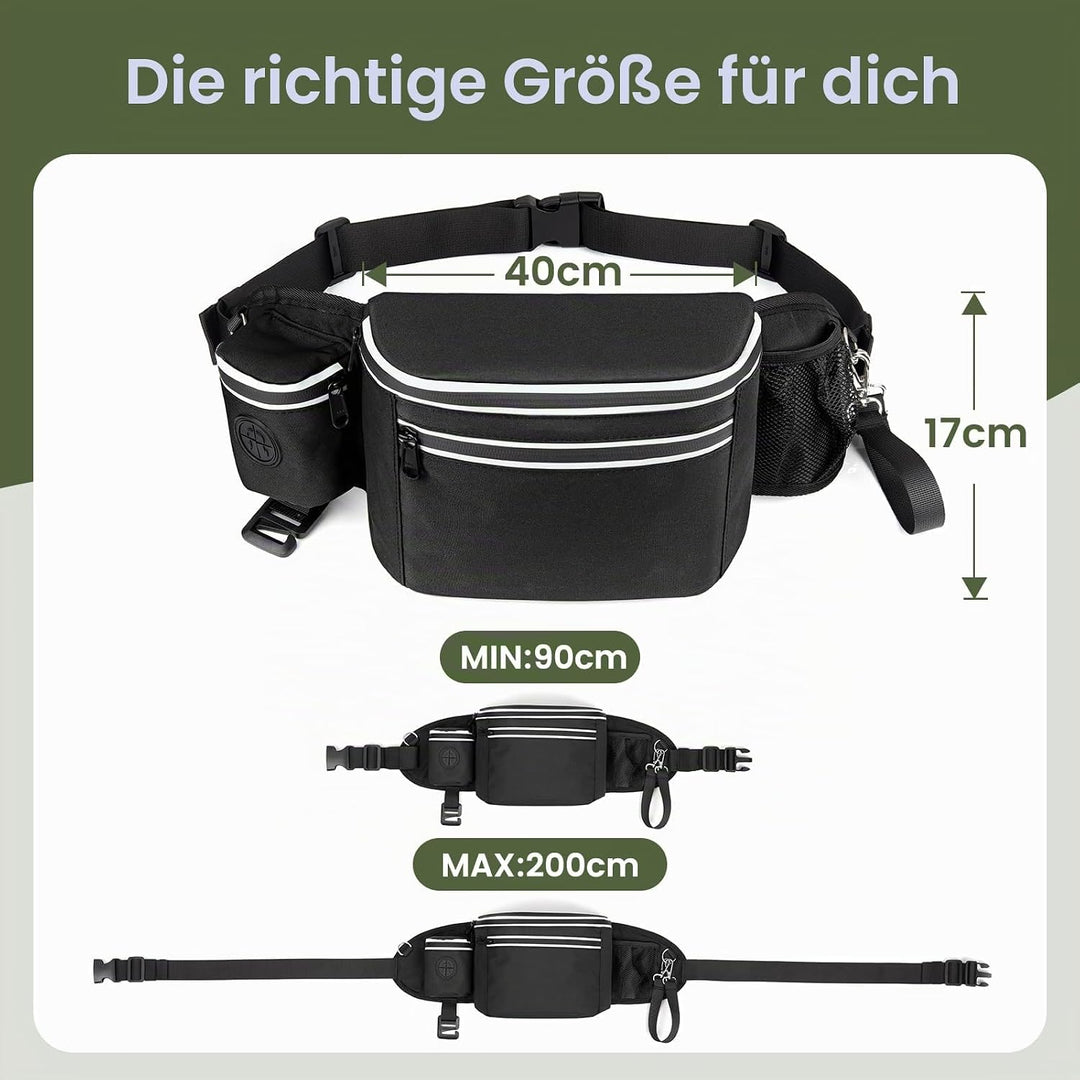 Hundebauchtasche, Grosses Fassungsvermögen Trainings-Leckerli-Beutel, Hüfttasche mit Kotbeutelspende