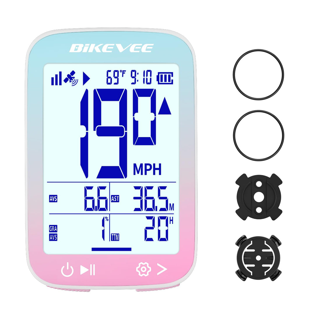 GPS Fahrradcomputer Kabellos Wasserdicht 2.4 Zoll FSTN Display IPX7 28h Akkulaufzeit Leichtes Fahrra