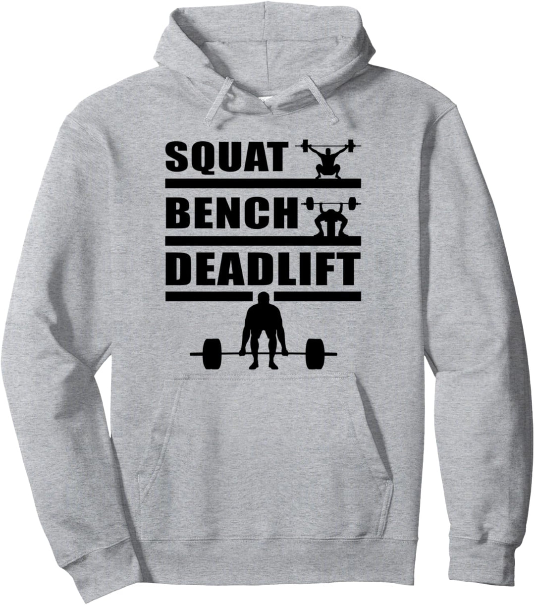 Squad - Bench - Deadlift" Fitness Gym Pullover Hoodie
