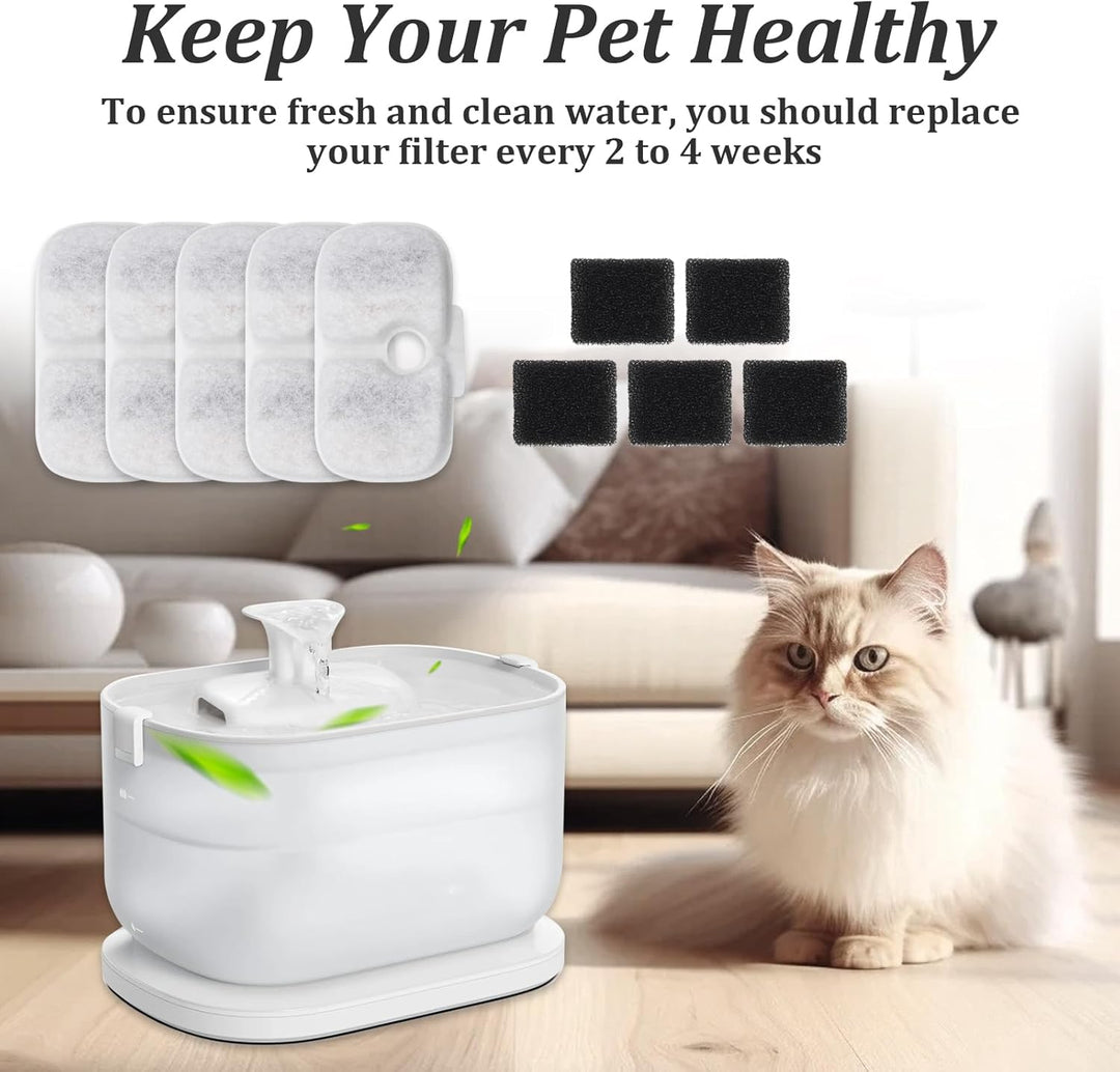 40 Stück Katzenbrunnen Filter für Dockstream Trinkbrunnen für Katze PLWF105/PLWF115/PLWF005, Trinkbr