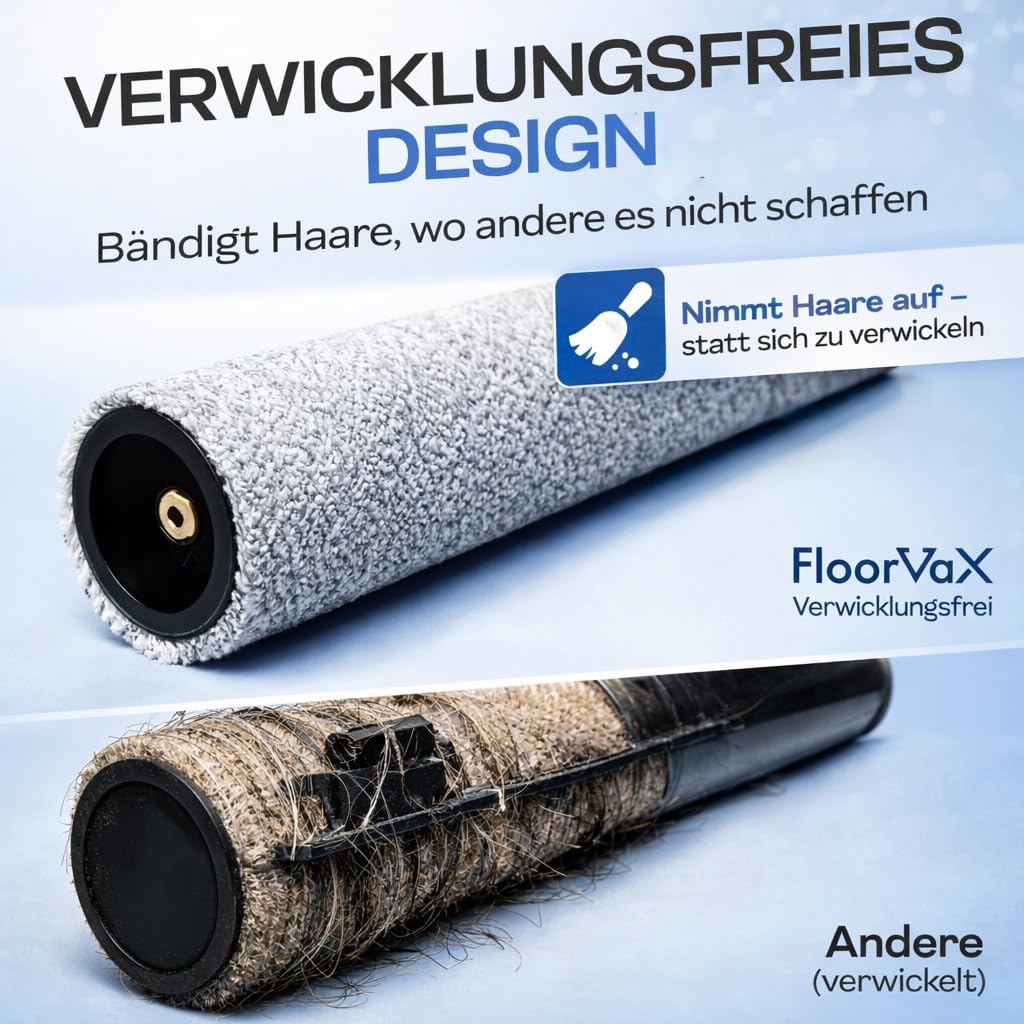 BLAXX Nass Trockensauger FloorVaX | Kabelloser Staubsauger mit Wischfunktion | 180° Lay-Flat | Selbs