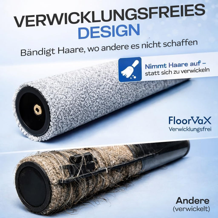 BLAXX Nass Trockensauger FloorVaX | Kabelloser Staubsauger mit Wischfunktion | 180° Lay-Flat | Selbs