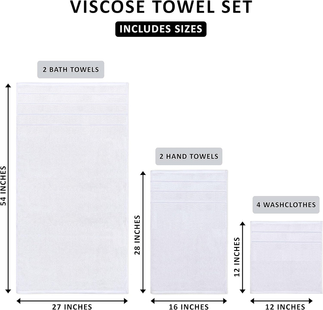 Utopia Towels - 8er-Pack Handtuch-Set mit Aufhängeschlaufe aus 97% Baumwolle, saugfähig und schnell