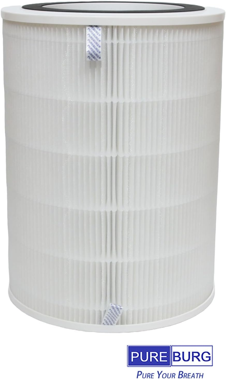 PUREBURG Ersatz-HEPA-Filter kompatibel mit Proscenic A9 und Pro Breeze PB-P07 Luftreiniger, H13 4-St