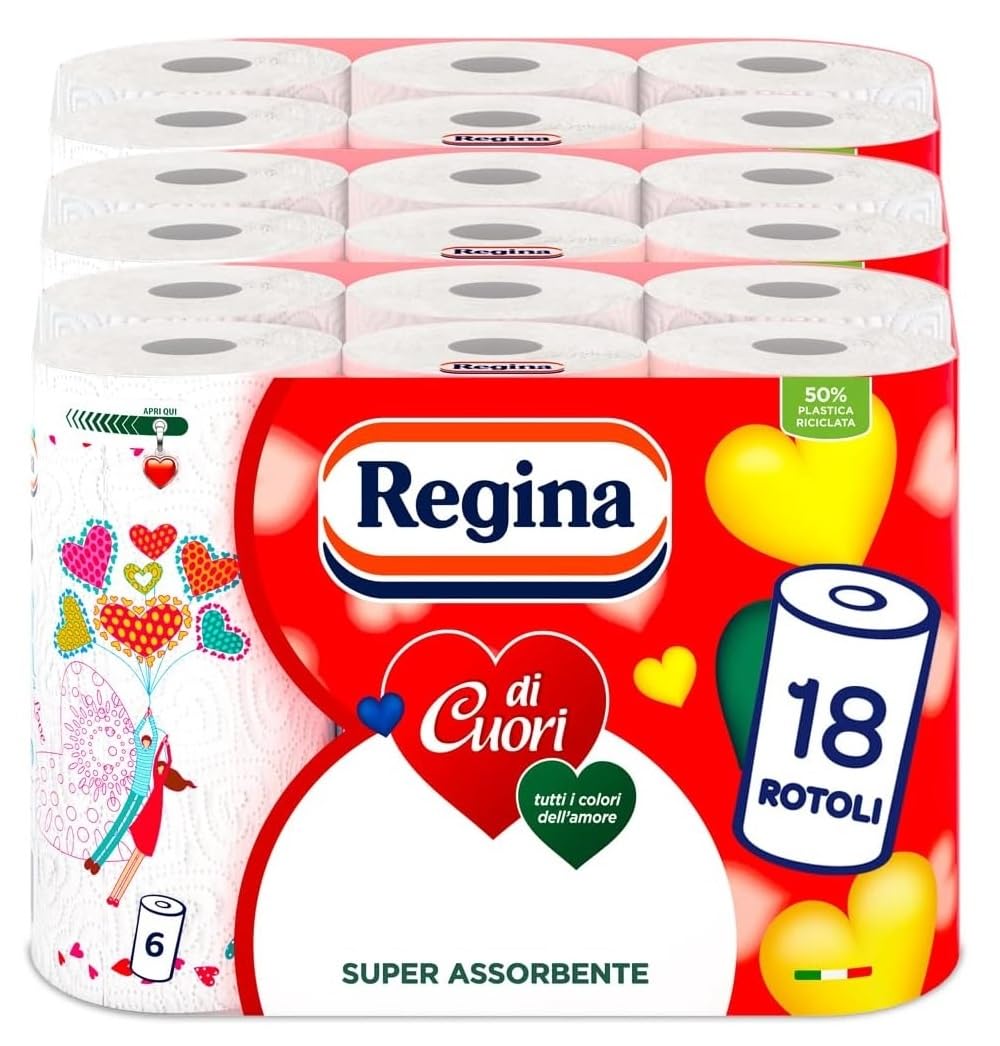 Regina von Herzen Papier Küche, 18 Rollen