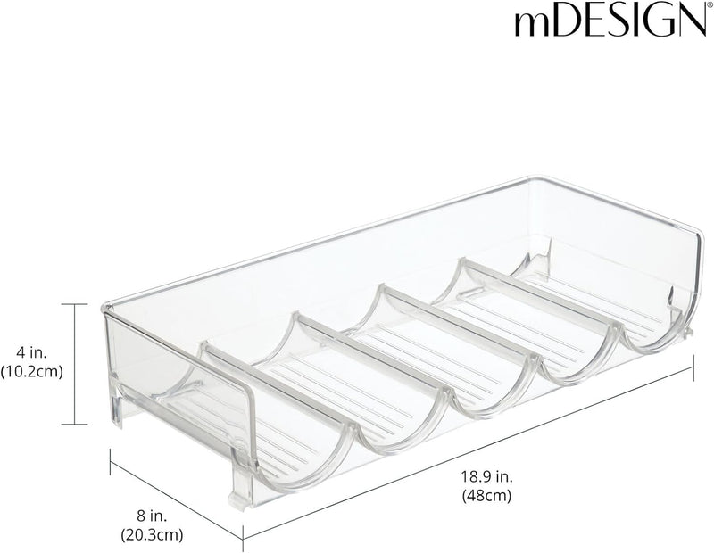 mDesign Flaschenhalter für Kühlschrank - stapelbarer Weinständer für 5 Flaschen - Getränkeaufbewahru