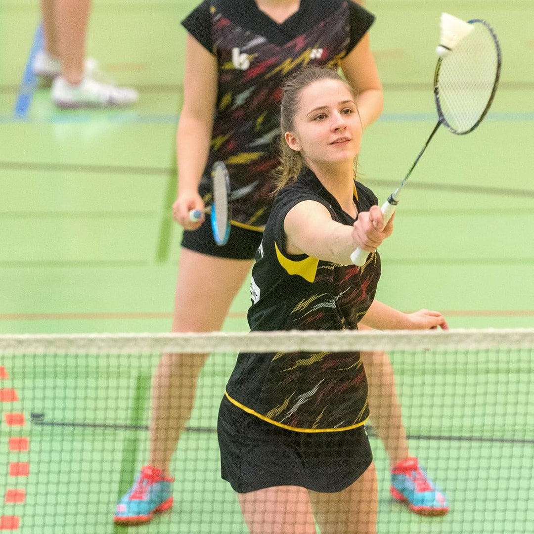 WHiZZ Carbon Badminton Schläger Set, Leichter Graphit Badmintonschläger Federball Set für Training,