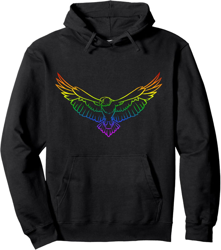 Regenbogenadler LGBTQ Pullover Hoodie