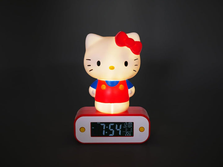 Teknofun Kitty Wecker mit 3D-Figur, beleuchtet Rot