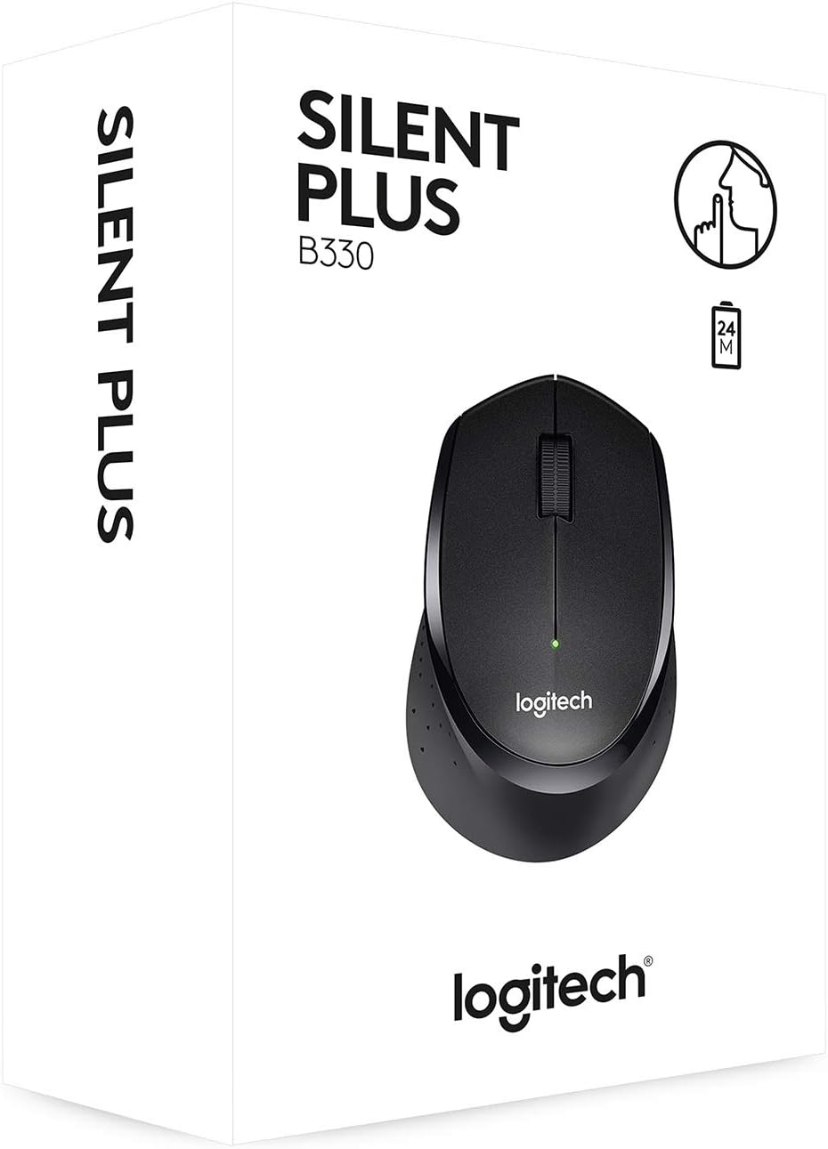 Logitech B330 SILENT PLUS Kabellose Maus, 2,4 GHz mit USB-Nano-Empfänger, 1000 DPI Optical Tracking,