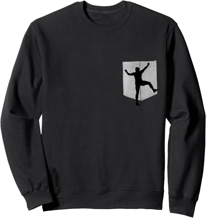 Rock climbing into your pocket Sweatshirt
