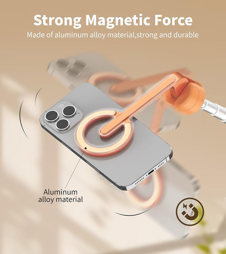 TONEOF 173cm Magnetisches Selfie Stick Stativ, Stark Magnetischer Aluminium Halter für Magsafe, 360°