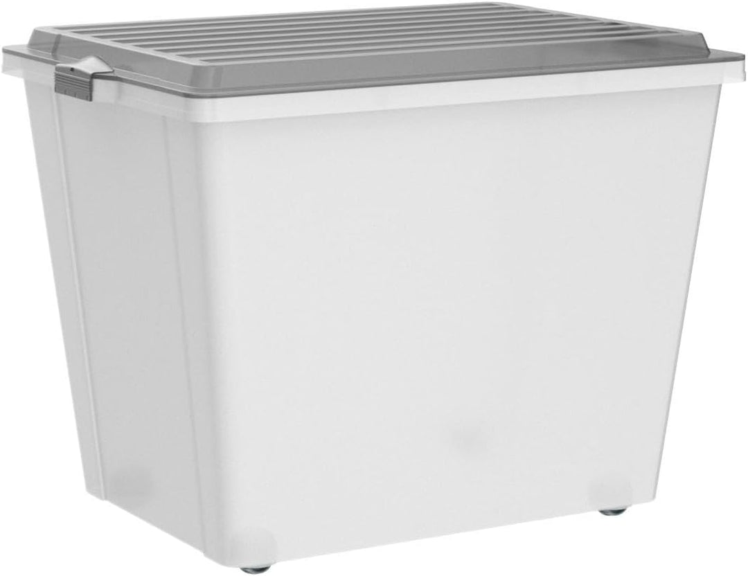 3er-Set Aufbewahrungsbox 70l mit Deckel und Rollen 3x70l Anthrazit/Transparent, 3x70l Anthrazit/Tran