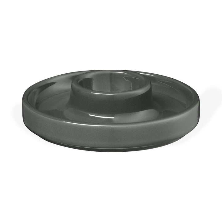 Blomus Eierbecher Set PILAR | 2er Set Keramik Eierbecher mit Ablage | Stapelbar | Farbe Agave Green,