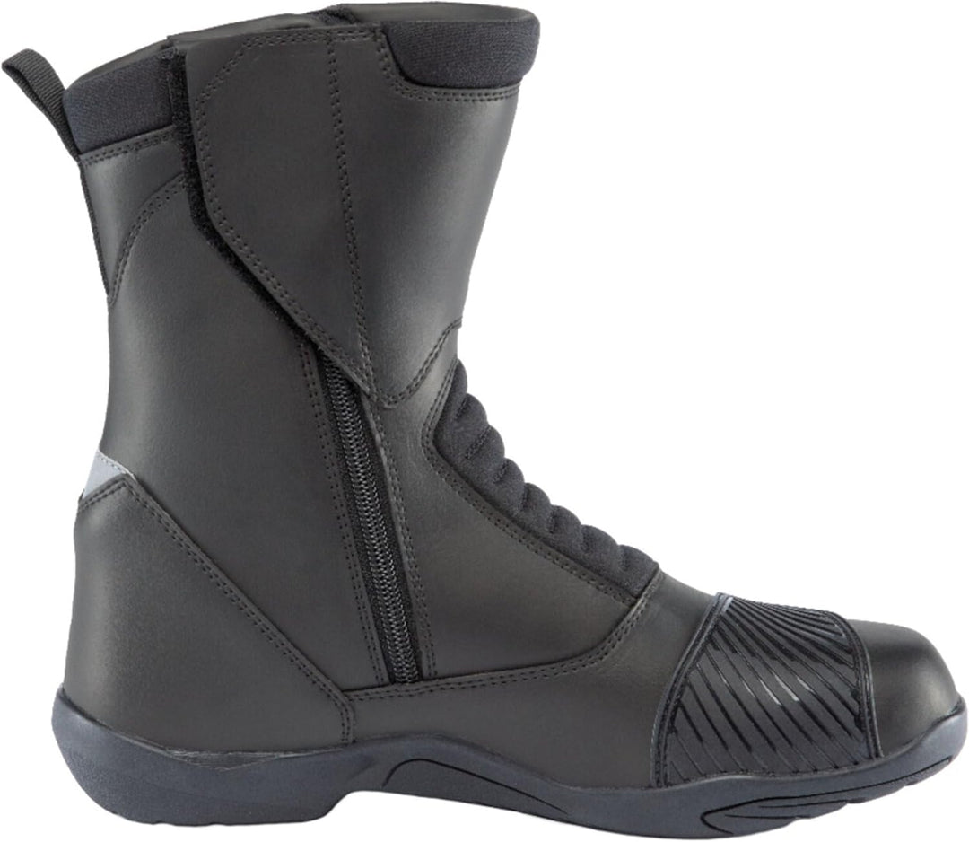 Kochmann Tourino schwarz Motorradstiefel CE Leder wasserdicht Hipora langer Reissververschluss, 38 S