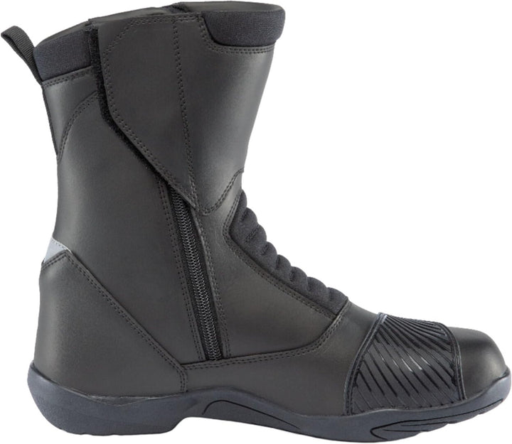 Kochmann Tourino schwarz Motorradstiefel CE Leder wasserdicht Hipora langer Reissververschluss, 38 S