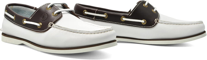 Seajure Herren Bootsschuhe Nungwi Weiss und Braun Leder 39 EU Weiss, 39 EU Weiss
