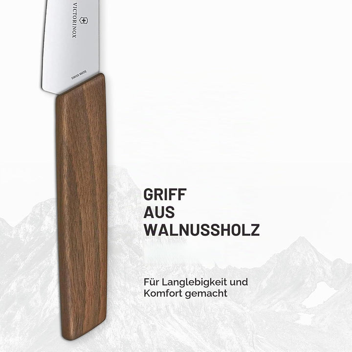 Victorinox, Swiss Modern, Profi Officemesser, Extra Scharfe Klinge, gerader Schliff, 15 cm, Edler Ho