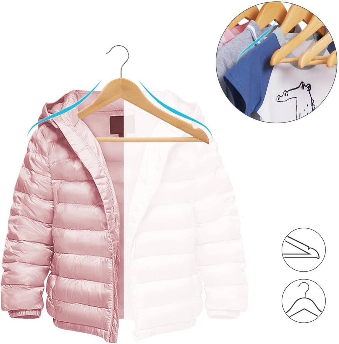 Hoppa! - Holz-Kinderkleiderbügel - 20 Stück - Braun