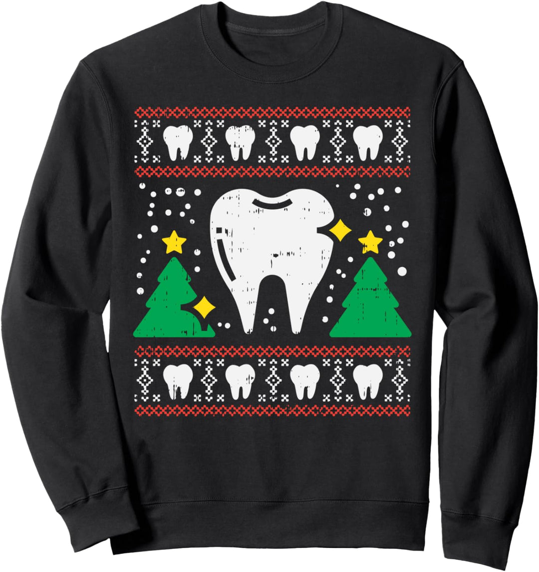 Tooth Ugly Christmas Sweater Funny Teeth Xmas Dentist Gift Sweatshirt