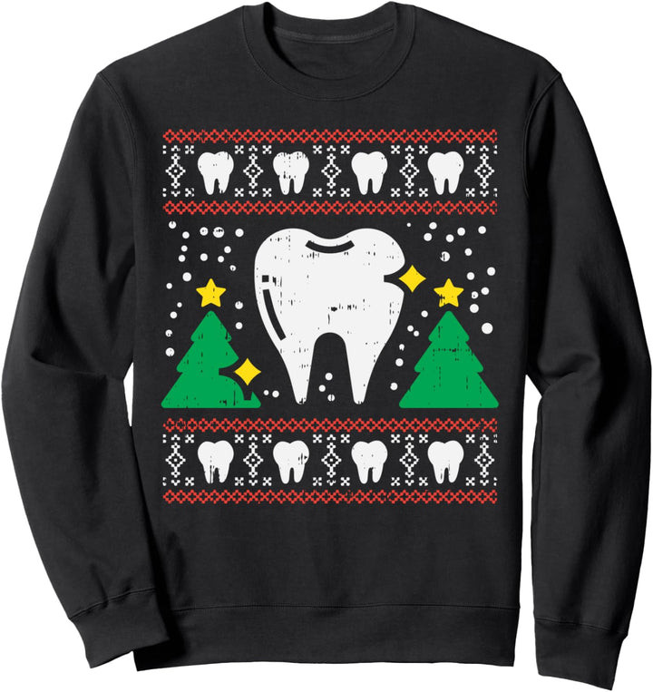 Tooth Ugly Christmas Sweater Funny Teeth Xmas Dentist Gift Sweatshirt