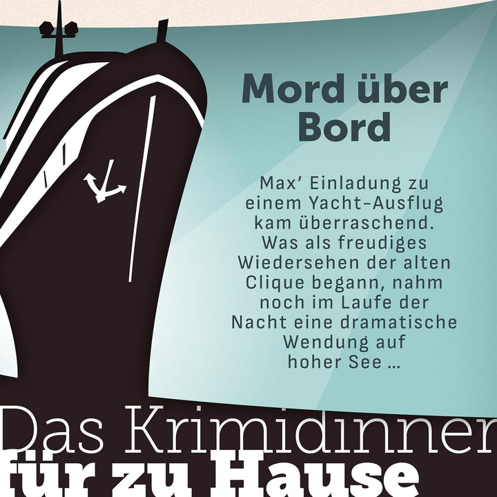Culinario Mortale® Krimidinner für zuhause 5 bis 7 Personen - Mord über Bord - unterhaltsames Krimi