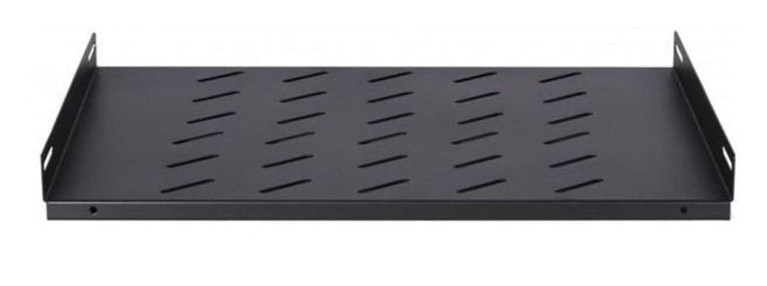 DSIT 19 Zoll Fachboden für 600mm Tiefe schwenkbare Wandschränke - 1 HE - Schwarz - Traglast 20 kg 60