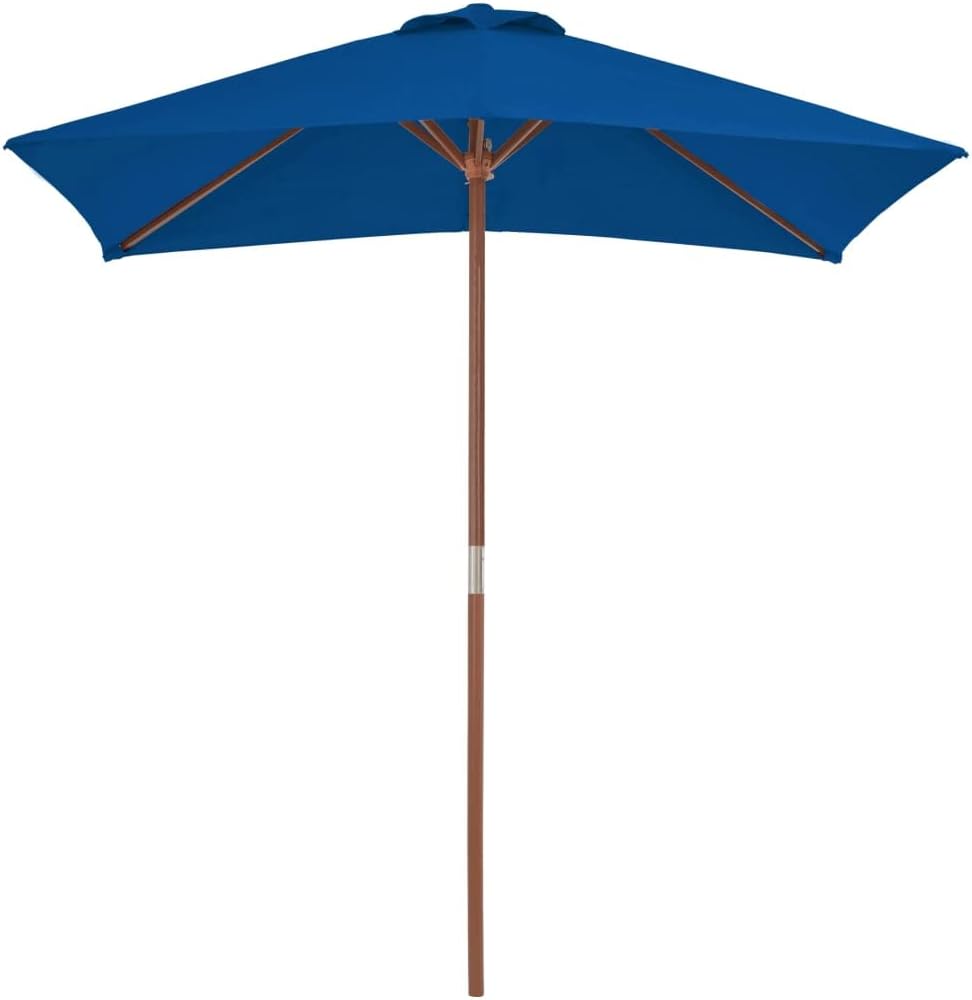 vidaXL Sonnenschirm mit Holzmast 6 Rippen Lüftungsöffnung Gartenschirm Ampelschirm Marktschirm Stran
