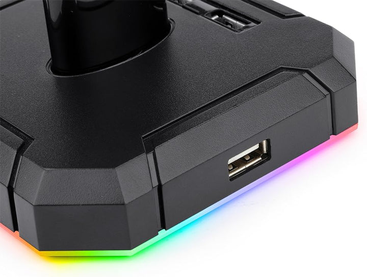 REDRAGON Scepter-Pro (HA300) Kopfhörer-Halterung mit RGB-Beleuchtung mit 4 USB-Anschlüssen