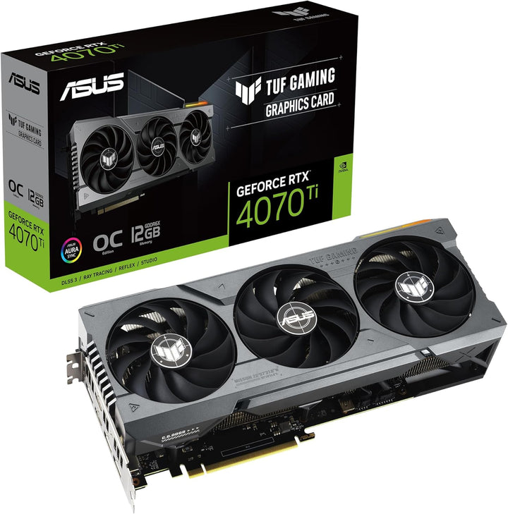 ASUS TUF Gaming GeForce RTX 4070 Ti 12GB GDDR6X OC Edition Grafikkarte (NVIDIA DLSS3, PCIe 4.0, 12GB
