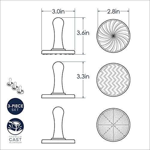 "NordicWare Keks-Stempel mit Holzgriff ""Geo"", Aluminium, Silber, 25,7 x 8,6 x 8 cm, 1 Einheiten",