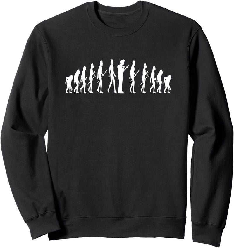 Evolution rückwärts Menschen Handy Sweatshirt