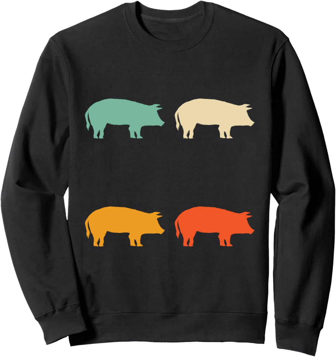 Vintage Pig Lover Retro Geschenk für Schweinehalter Sweatshirt
