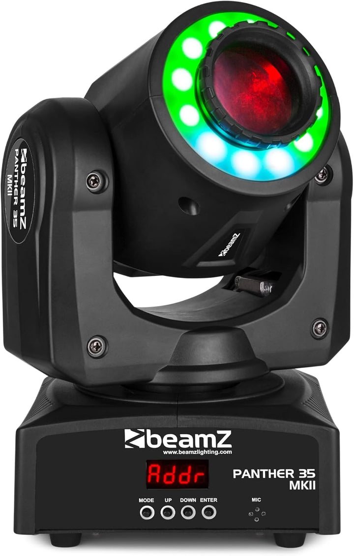 BeamZ Panther 35 - Moving Head LED und 35W LED - Vielseitiger und leistungsstarker DMX Movinghead, 7