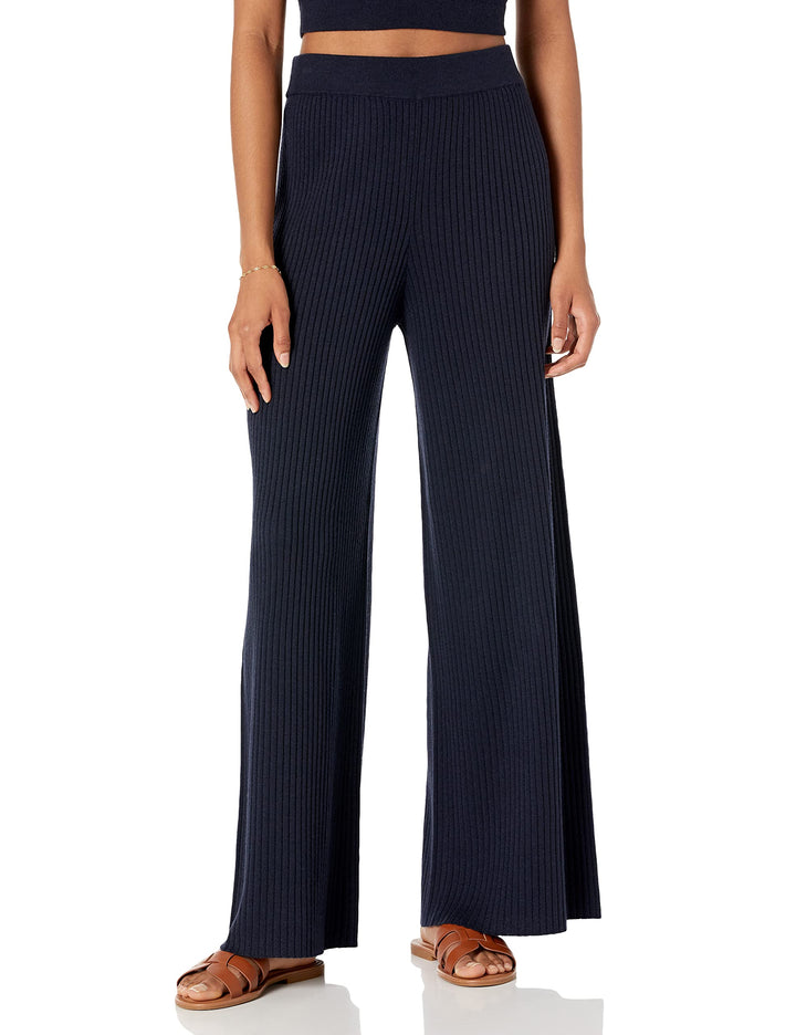 The Drop Damen Pants Catalina Pull-on Rib Sweater Pant M Marineblau, M Marineblau